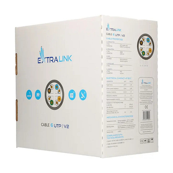 Extralink CAT6 UTP (U/UTP) V2 Internes Netzwerkkabel, 305M