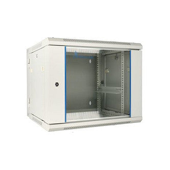 Extralink 12U Wandmontierter Rackschrank 600x600 Grau, Zweigeteilt