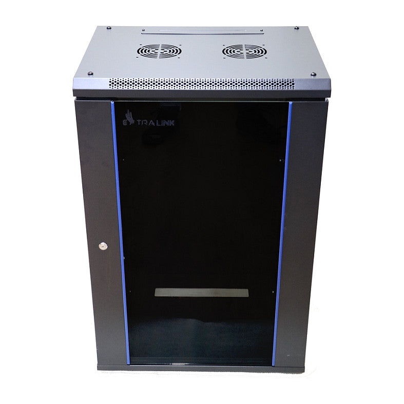 Extralink 18U 600x450 Schwarzer Wandmontierter Rackschrank