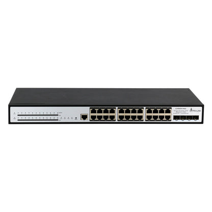 Extralink Chiron Pro PoE Switch, 24x RJ45 1000Mb/s PoE, 4x SFP+, L3, Verwaltet, 370W