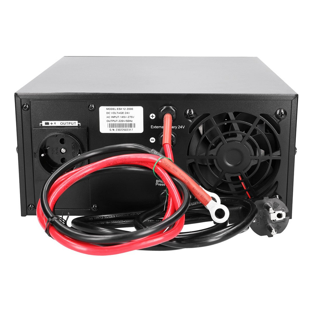 Extralink Piorun 2000VA/1600W Inverter Ersatz für Volt Sinus Pro, Reine Sinuswelle, 24VDC Batteriestrom