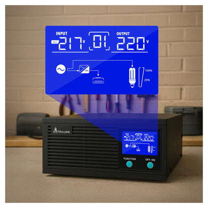 Extralink Piorun 2000VA/1600W Inverter Ersatz für Volt Sinus Pro, Reine Sinuswelle, 24VDC Batteriestrom