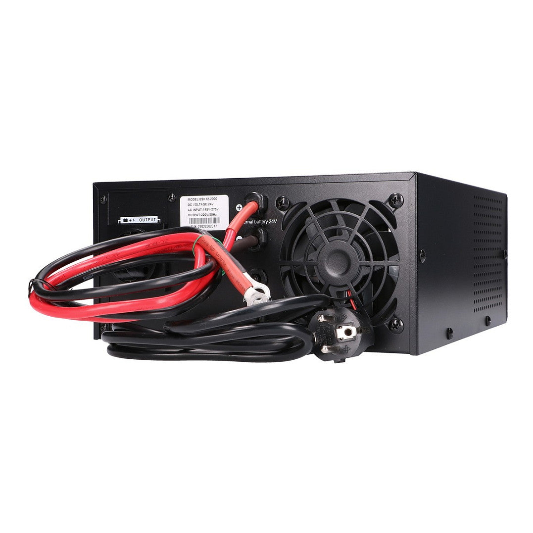 Extralink Piorun 2000VA/1600W Inverter Ersatz für Volt Sinus Pro, Reine Sinuswelle, 24VDC Batteriestrom