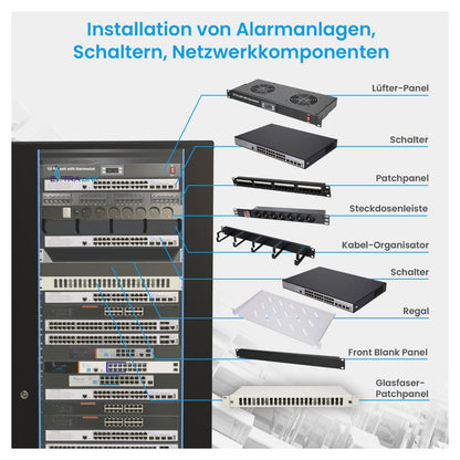 Extralink 37U 600x800 Schwarzer Rack-Schrank, Stehend