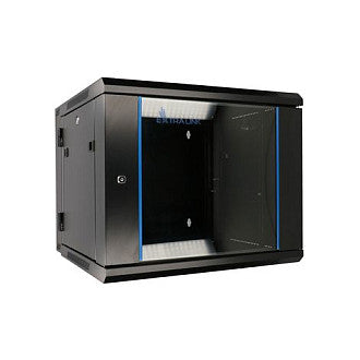 Extralink 12U Wandmontierter Rackschrank 600x600 AZH Schwarz, Doppelte Sektion