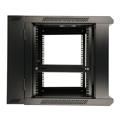 Extralink 12U Wandmontierter Rackschrank 600x600 AZH Schwarz, Doppelte Sektion