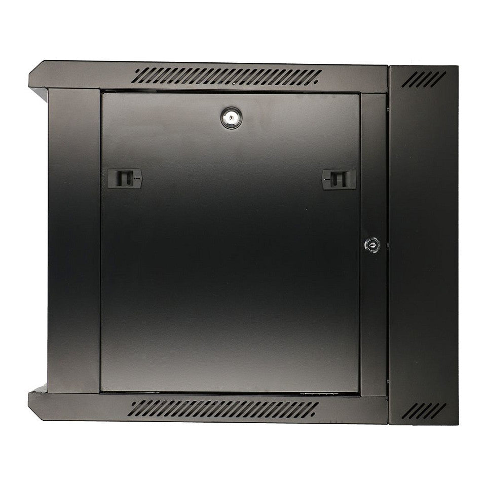 Extralink 12U Wandmontierter Rackschrank 600x600 AZH Schwarz, Doppelte Sektion