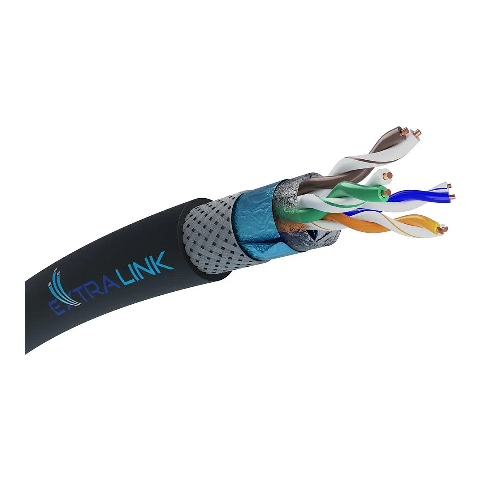 Extralink CAT5E SFTP (SF/UTP) V2 Außen-Netzwerkkabel, 305M