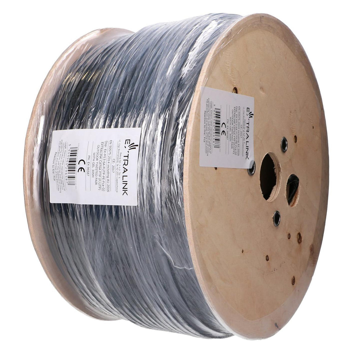 Extralink CAT6A FTP (F/UTP) Innen | Netzwerkkabel Twisted Pair | 305m, mit Gel