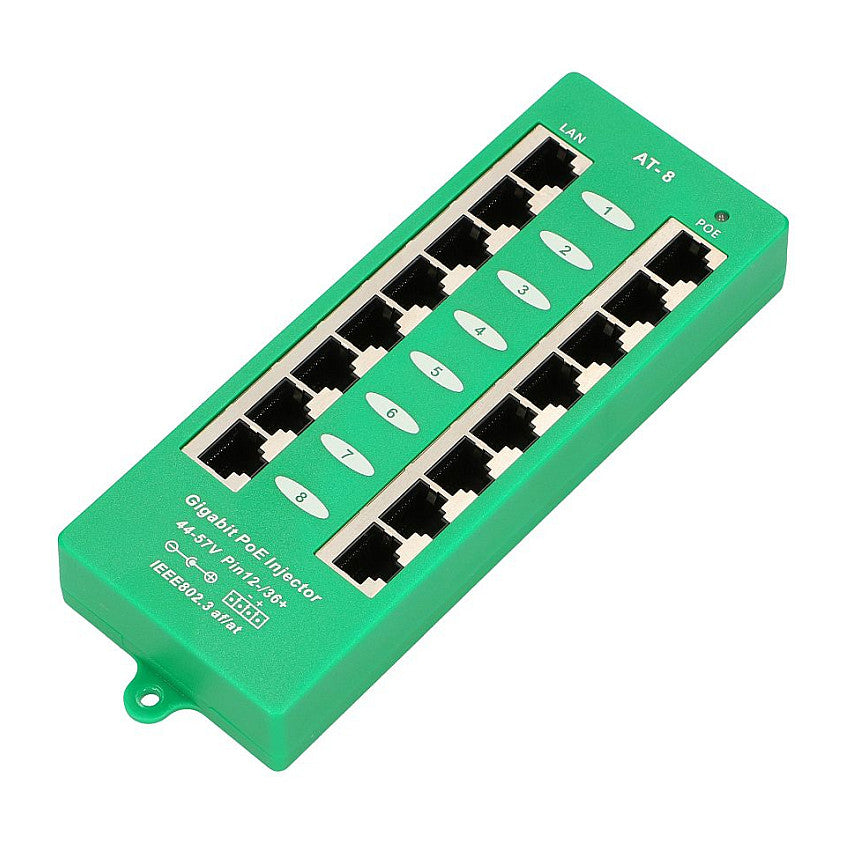 EXTRALINK ACTIVE POE INJECTOR 8 PORT GIGABIT 802.3AT/AF MODE A