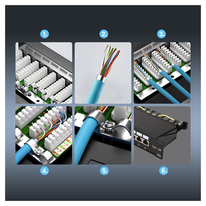 Extralink CAT6A STP Patch panel 24 port - Cable - CAT 6a