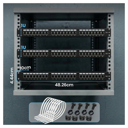 Extralink CAT6A STP Patch panel 24 port - Cable - CAT 6a