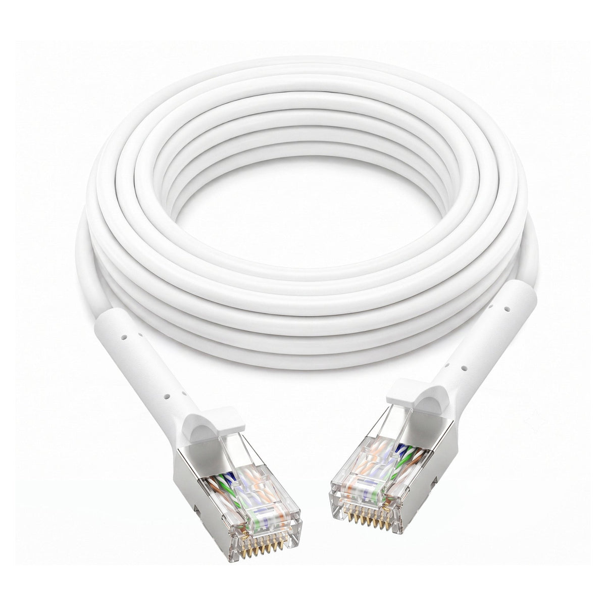 EXTRALINK LAN PATCHCORD CAT.6A U/FTP 2M 1GBIT BENDABLE BOOTED FOILED TWISTED PAIR BARE COPPER WHITE