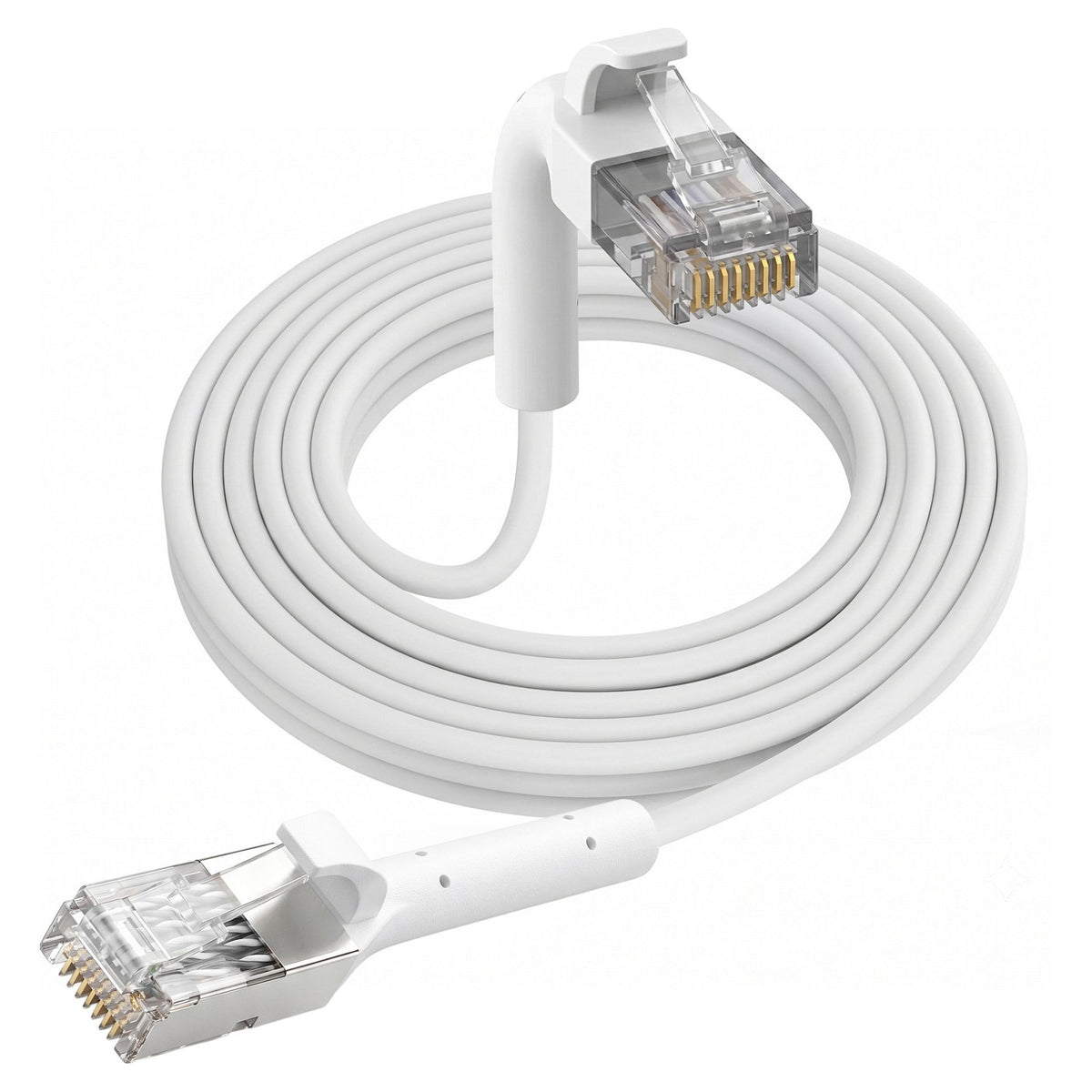 EXTRALINK LAN PATCHCORD CAT.6A U/FTP 2M 1GBIT BENDABLE BOOTED FOILED TWISTED PAIR BARE COPPER WHITE
