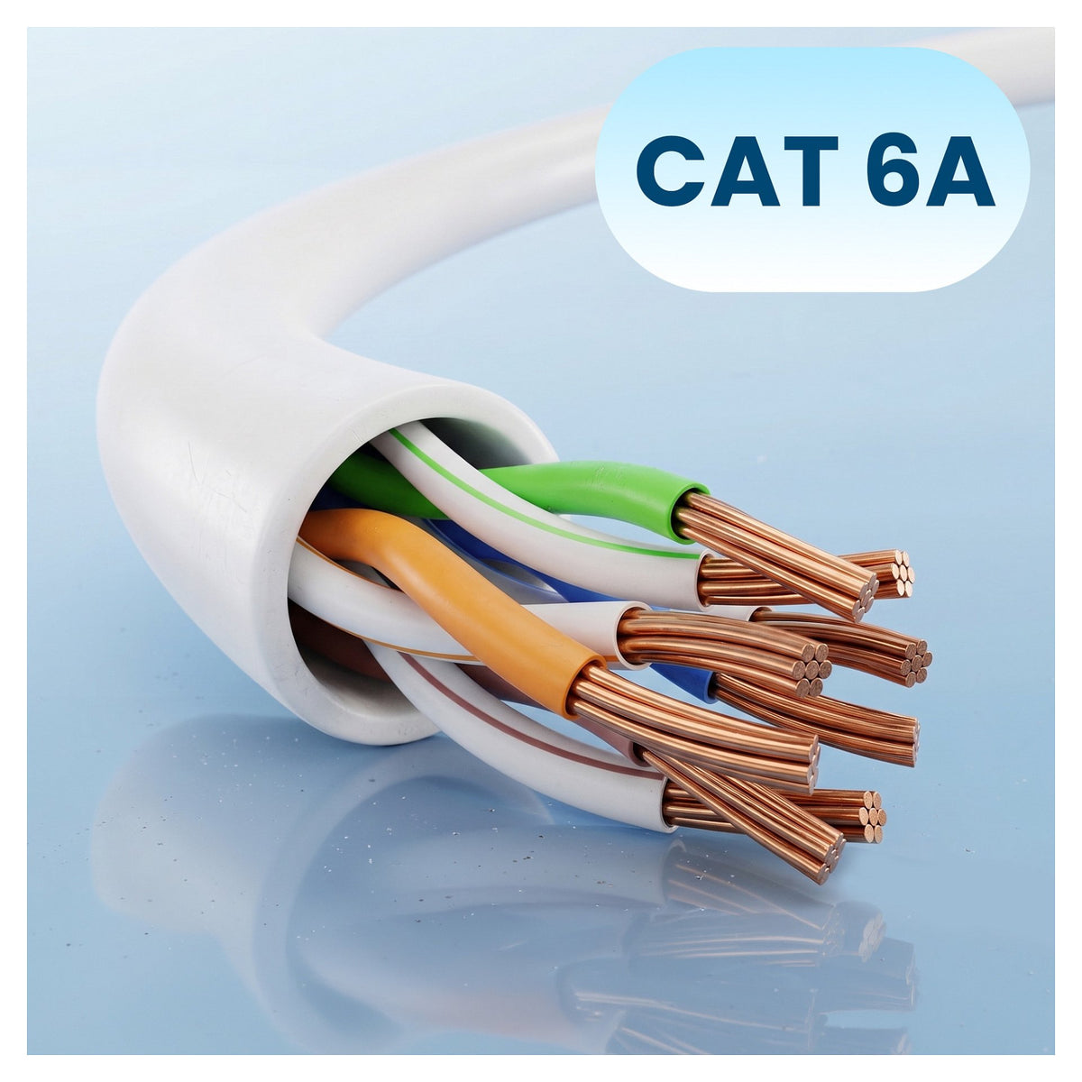 EXTRALINK LAN PATCHCORD CAT.6A U/FTP 2M 1GBIT BENDABLE BOOTED FOILED TWISTED PAIR BARE COPPER WHITE
