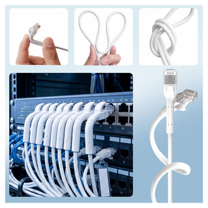 EXTRALINK LAN PATCHCORD CAT.6A U/FTP 2M 1GBIT BENDABLE BOOTED FOILED TWISTED PAIR BARE COPPER WHITE