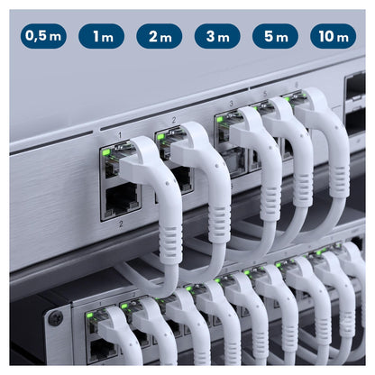 EXTRALINK LAN PATCHCORD CAT.6A U/FTP 5M 1GBIT BENDABLE BOOTED FOILED TWISTED PAIR BARE COPPER WHITE