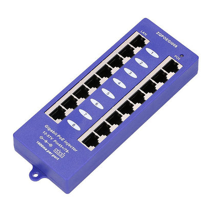 EXTRALINK POE INJECTOR 8 PORT GIGABIT MODE B