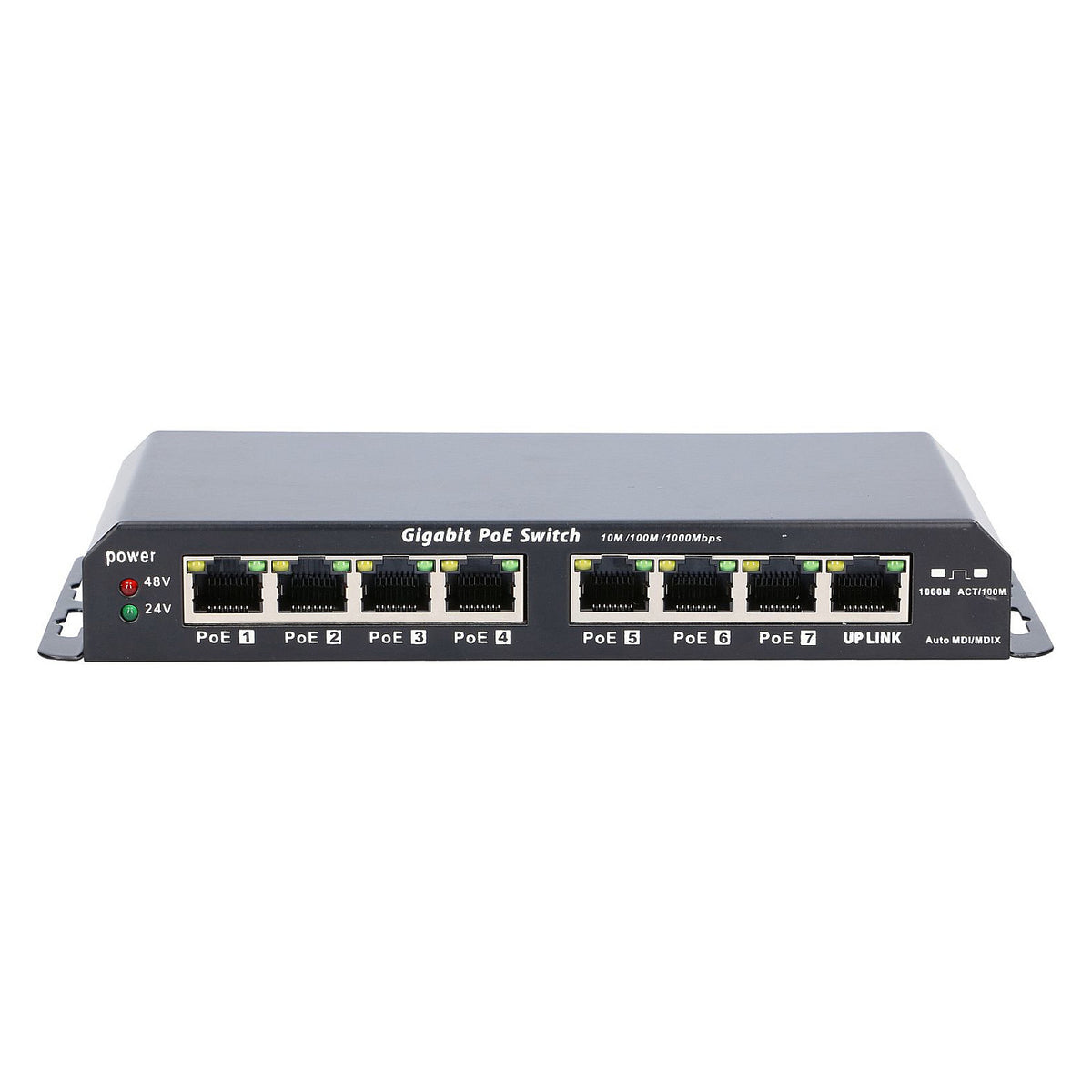 Gigabit PoE Switch 8-7 port 24V 60W