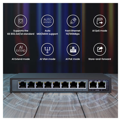 Ceres EX-SF1008P 8 port 10-100Mbps switch