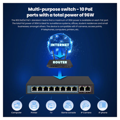 Ceres EX-SF1008P 8 port 10-100Mbps switch