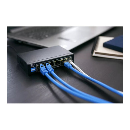 Extralink KRIOS | PoE Switch | 4x Gigabit PoE/PoE+, 2x RJ45 Uplink Gigabit, 60W