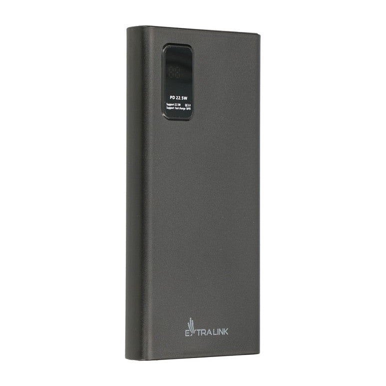 Extralink EPB-067B Powerbank 10000mAh Schwarz, Schnellladung USB-C