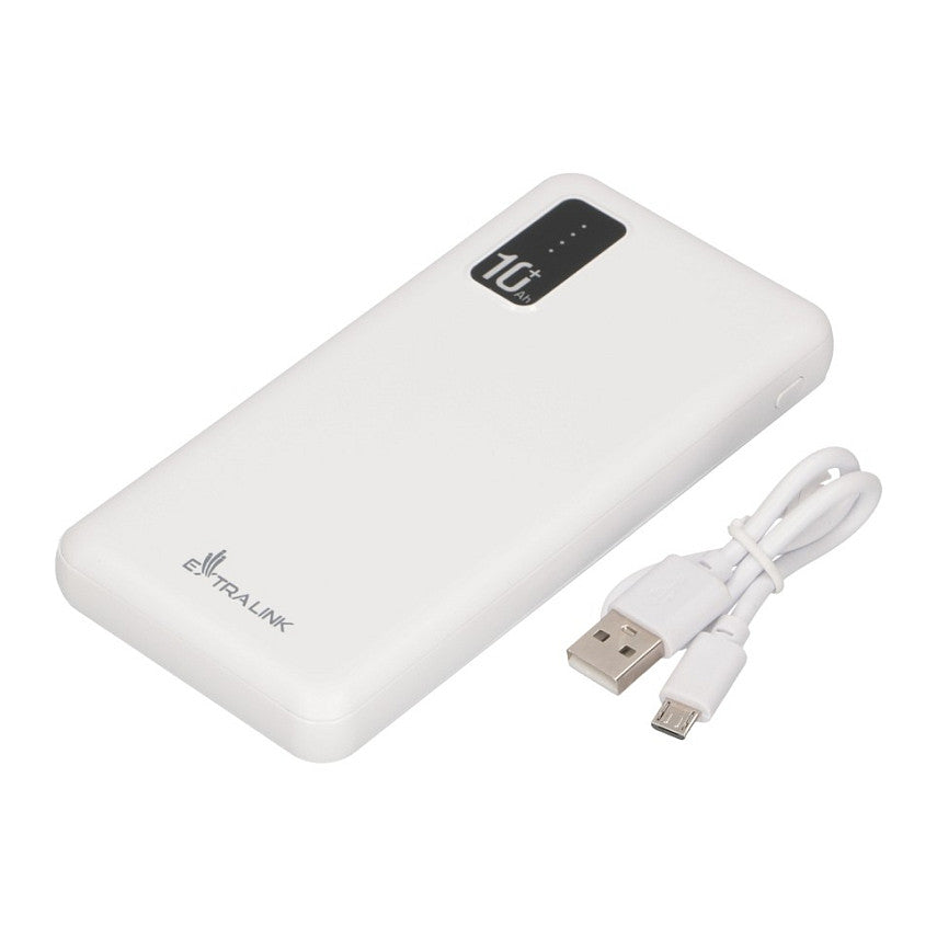 Extralink EPB-098W 10000mAh Weißer Powerbank, USB-C