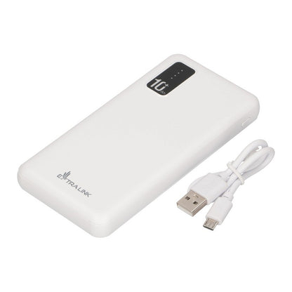 Extralink EPB-098W 10000mAh Weißer Powerbank, USB-C