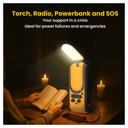 Extralink Power Ranger EPS-6000 Powerbank, 6000mAh, FM-Radio, LED-Lampe, Dynamo, Solarpanel