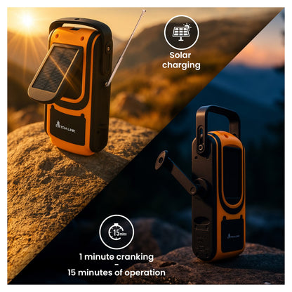 Extralink Power Ranger EPS-6000 Powerbank, 6000mAh, FM-Radio, LED-Lampe, Dynamo, Solarpanel