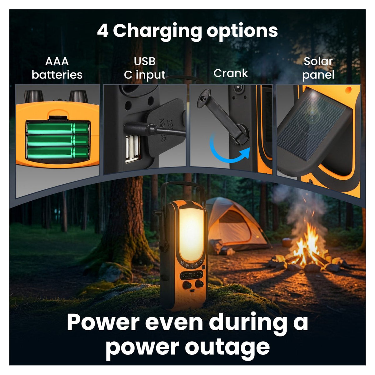Extralink Power Ranger EPS-6000 Powerbank, 6000mAh, FM-Radio, LED-Lampe, Dynamo, Solarpanel