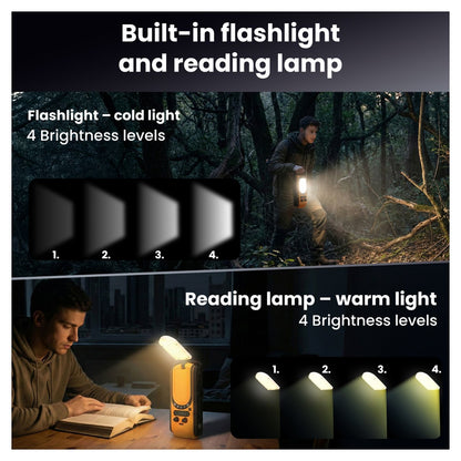 Extralink Power Ranger EPS-6000 Powerbank, 6000mAh, FM-Radio, LED-Lampe, Dynamo, Solarpanel