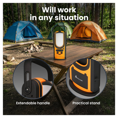 Extralink Power Ranger EPS-6000 Powerbank, 6000mAh, FM-Radio, LED-Lampe, Dynamo, Solarpanel