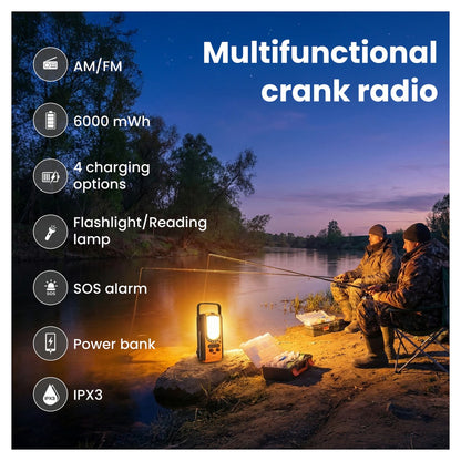 Extralink Power Ranger EPS-6000 Powerbank, 6000mAh, FM-Radio, LED-Lampe, Dynamo, Solarpanel