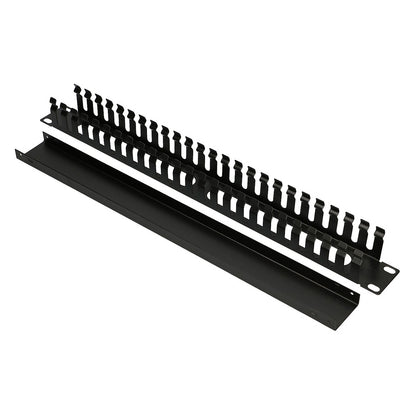 Extralink Kabelorganisator, 1U 19" mit Metallabdeckung