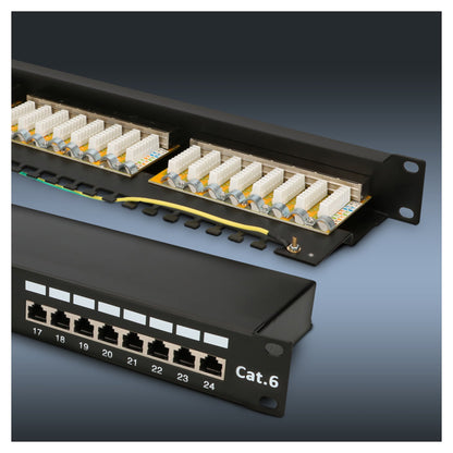 Extralink CAT6 STP Patchpanel V2, 24 Ports