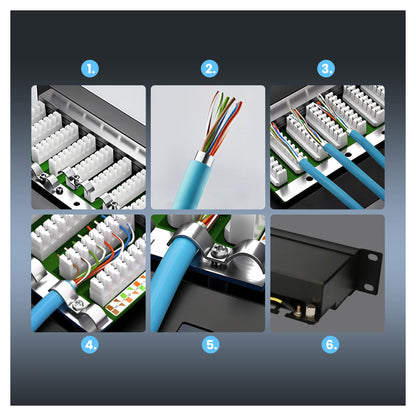 Extralink CAT6 STP Patchpanel V2, 24 Ports
