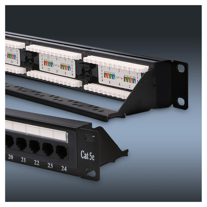 Extralink CAT5E UTP V2 Patchpanel, 24 Ports