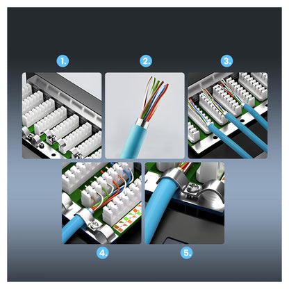 Extralink CAT5E UTP V2 Patchpanel, 24 Ports