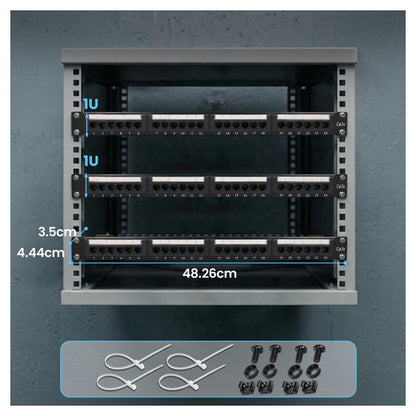 Extralink CAT5E UTP V2 Patchpanel, 24 Ports