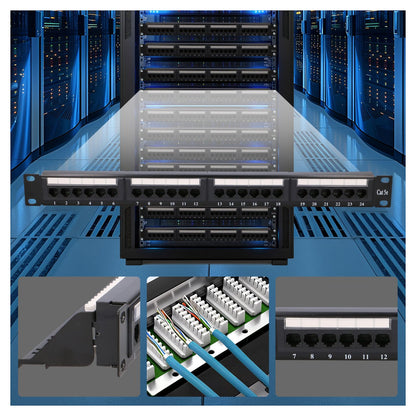 Extralink CAT5E UTP V2 Patchpanel, 24 Ports