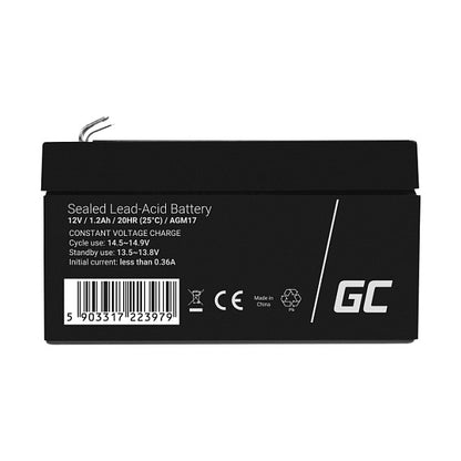 Green Cell AGM Battery Lead Acid VRLA 12V 1.2Ah