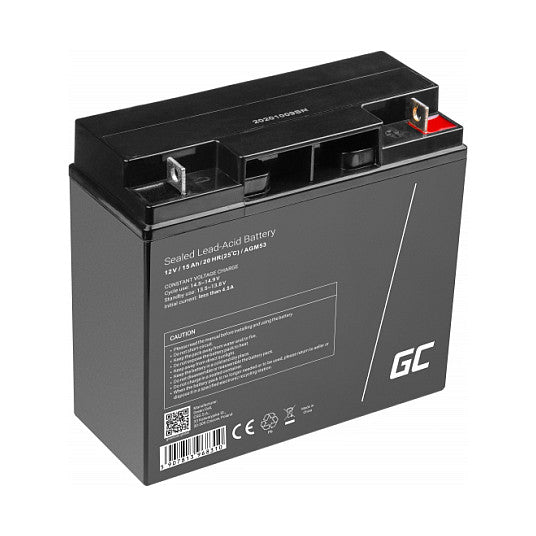 Green Cell AGM Battery Lead Acid VRLA 12V 15Ah