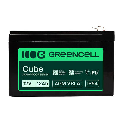 Green Cell AGM VRLA 12V 12Ah maintenance-free battery for cash registers, toys, cameras (151x98.5x95mm)