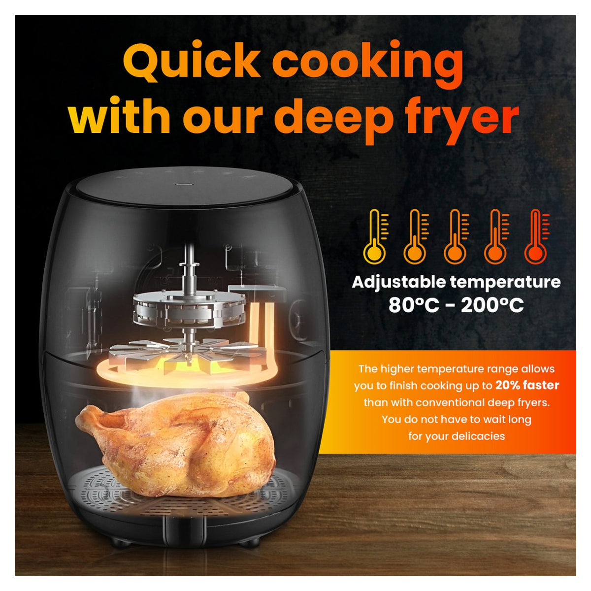 Extralink Home Air Fryer SJ-200 2L EU, Heißluftfritteuse, 1000W