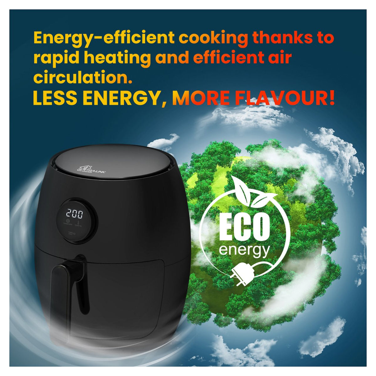 Extralink Home Air Fryer SJ-200 2L EU, Heißluftfritteuse, 1000W