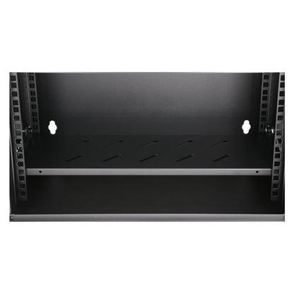 EXTRALINK LITE 6U 530X400 WALL-MOUNTED RACKMOUNT CABINET BLACK WITH SHELF