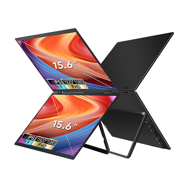 Extralink Smart Life T01 15.6" | Tragbare Monitore für den Laptop | 2 Monitore, IPS