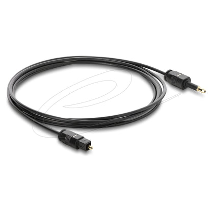 TOSLINK Kabel mini TOSLINK 3,5 mm Stecker auf TOSLINK Stecker, Ø 2,2 mm, 1,5 m, schwarz